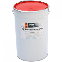BLOCK PAVING SEALER PICSEAL MATT FINISH  BS1 25L FOR USE ON BLOCK PAVING AND NATURAL STONE RED LID
