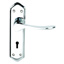 DOOR HANDLES LOCK CALVER SATIN CHROME PLATED (CLAM) REF DH009266 DALE HARDWARE WO 31/12/18